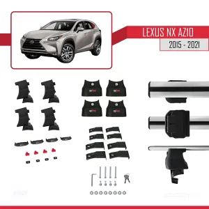 Lexus NX (AZ10) 2015-2021 Arası ile uyumlu ACE-4 Ara Atkı Tavan Barı GRİ thumb 4