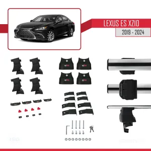 Lexus ES (XZ10) 2019 ve Sonrası ile uyumlu ACE-4 Ara Atkı Tavan Barı GRİ thumb 5