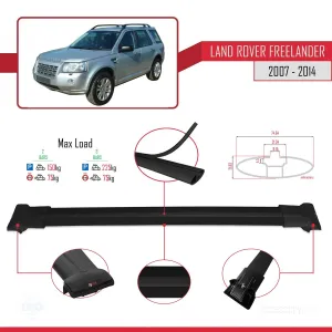 Land Rover Freelander 2007-2014 Arası ile uyumlu FLY Model Ara Atkı Tavan Barı SİYAH thumb 4