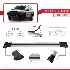 Land Rover Freelander 1998-2007 Arası ile uyumlu FLY Model Ara Atkı Tavan Barı GRİ thumb 4