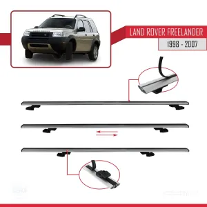 Land Rover Freelander 1998-2007 Arası ile uyumlu Basic Model Ara Atkı Tavan Barı GRİ 3 ADET thumb 5