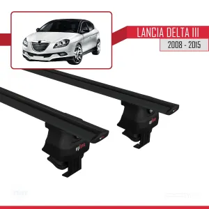 Lancia Delta III 2008-2015 Arası ile uyumlu ACE-4 Ara Atkı Tavan Barı SİYAH thumb 4