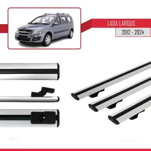 Lada Largus 2012 ve Sonrası ile uyumlu Basic Model Ara Atkı Tavan Barı GRİ 3 ADET thumb 5