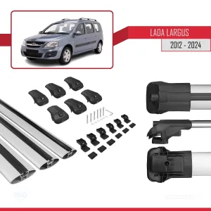 Lada Largus 2012 ve Sonrası ile uyumlu ACE-1 Ara Atkı Tavan Barı GRİ 3 ADET BAR thumb 5