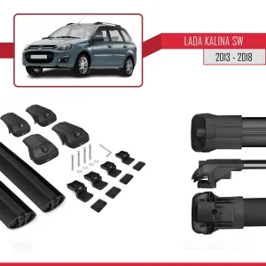 Lada Kalina SW 2013-2018 Arası ile uyumlu ACE-1 Ara Atkı Tavan Barı SİYAH - Görsel 5