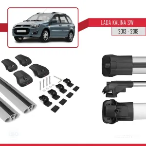 Lada Kalina SW 2013-2018 Arası ile uyumlu ACE-1 Ara Atkı Tavan Barı GRİ thumb 5