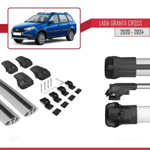 Lada Granta Cross 2020 ve Sonrası ile uyumlu ACE-1 Ara Atkı Tavan Barı GRİ thumb 5