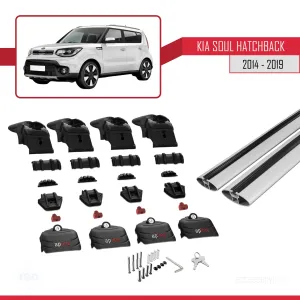 Kia Soul (PS) 2014-2019 Arası ile uyumlu ACE-2 Ara Atkı Tavan Barı GRİ thumb 5