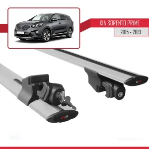 Kia Sorento Prime (UM) 2015-2019 Arası ile uyumlu HOOK Model Anahtar Kilitli Ara Atkı Tavan Barı GRİ - Görsel 5