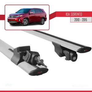 Kia Sorento 2010-2015 Arası ile uyumlu HOOK Model Anahtar Kilitli Ara Atkı Tavan Barı GRİ - Görsel 5