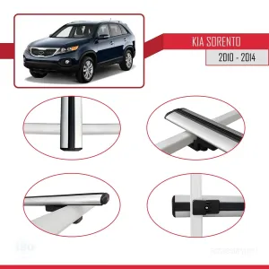 Kia Sorento 2010-2014 Arası ile uyumlu Basic Model Ara Atkı Tavan Barı GRİ 3 ADET thumb 4