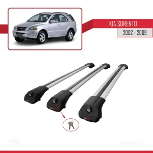 Kia Sorento 2002-2009 Arası ile uyumlu ACE-1 Ara Atkı Tavan Barı GRİ 3 ADET BAR thumb 4
