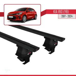 Kia Rio (YB) Hatchback 2017 ve Sonrası ile uyumlu ACE-4 Ara Atkı Tavan Barı SİYAH thumb 4