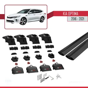 Kia Optima 2016-2021 Arası ile uyumlu ACE-2 Ara Atkı Tavan Barı SİYAH thumb 5