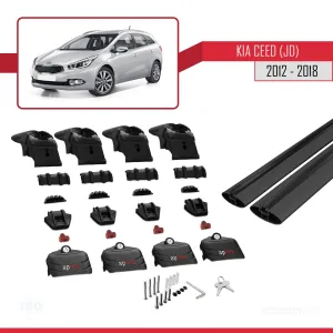 Kia Ceed (JD) SW 2012-2018 Arası ile uyumlu ACE-2 Ara Atkı Tavan Barı SİYAH - Görsel 5