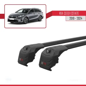 Kia Ceed (CD) SW 2019 ve Sonrası ile uyumlu ACE-2 Ara Atkı Tavan Barı SİYAH - Görsel 4