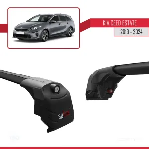 Kia Ceed (CD) SW 2019 ve Sonrası ile uyumlu ACE-2 Ara Atkı Tavan Barı SİYAH - Görsel 5