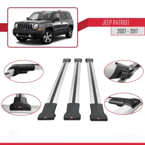 Jeep Patriot 2007-2017 Arası ile Uyumlu FLY Model Ara Atkı Tavan Barı GRİ 3 ADET BAR - Görsel 5