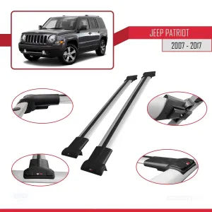 Jeep Patriot 2007-2017 Arası ile uyumlu FLY Model Ara Atkı Tavan Barı GRİ - Görsel 5