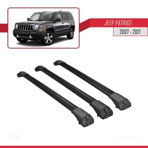Jeep Patriot 2007-2017 Arası ile uyumlu ACE-1 Ara Atkı Tavan Barı SİYAH 3 ADET BAR - Görsel 3
