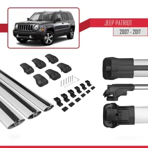 Jeep Patriot 2007-2017 Arası ile uyumlu ACE-1 Ara Atkı Tavan Barı GRİ 3 ADET BAR - Görsel 5