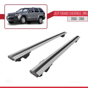 Jeep Grand Cherokee 2005-2010 Arası ile uyumlu HOOK Model Anahtar Kilitli Ara Atkı Tavan Barı GRİ - Görsel 4