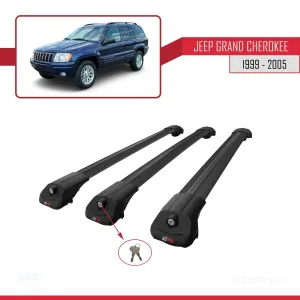 Jeep Grand Cherokee 1999-2005 Arası ile uyumlu ACE-1 Ara Atkı Tavan Barı SİYAH 3 ADET BAR thumb 4