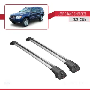 Jeep Grand Cherokee 1999-2005 Arası ile uyumlu ACE-1 Ara Atkı Tavan Barı GRİ - Görsel 3