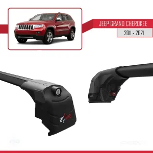Jeep Grand Cherokee (WK2) 2011-2021 Arası ile uyumlu ACE-2 Ara Atkı Tavan Barı SİYAH thumb 5