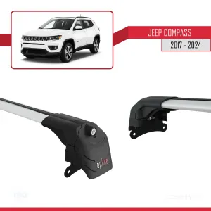 Jeep Compass 2017 ve Sonrası ile uyumlu ACE-2 Ara Atkı Tavan Barı GRİ thumb 5