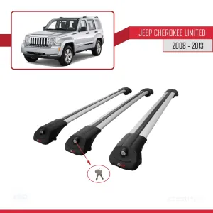 Jeep Cherokee (KK) 2008-2013 Arası ile uyumlu ACE-1 Ara Atkı Tavan Barı GRİ 3 ADET BAR - Görsel 4