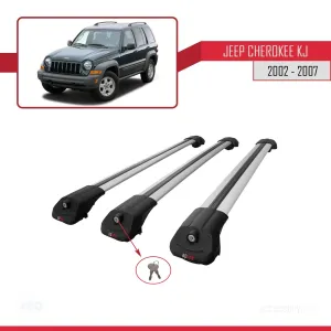 Jeep Cherokee (KJ) 2002-2007 Arası ile uyumlu ACE-1 Ara Atkı Tavan Barı GRİ 3 ADET BAR - Görsel 4