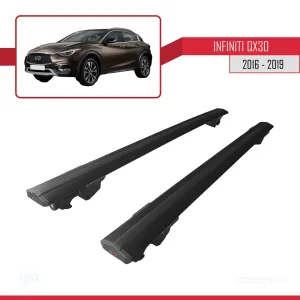 İnfiniti QX30 2016-2019 Arası ile uyumlu HOOK Model Anahtar Kilitli Ara Atkı Tavan Barı SİYAH - Görsel 4