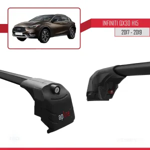 Infiniti QX30 (H15) 2017-2019 Arası ile uyumlu ACE-2 Ara Atkı Tavan Barı SİYAH - Görsel 4