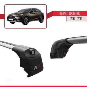Infiniti QX30 (H15) 2017-2019 Arası ile uyumlu ACE-2 Ara Atkı Tavan Barı GRİ - Görsel 4