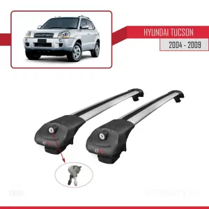 Hyundai Tucson (JM) 2004-2009 Arası ile uyumlu ACE-1 Ara Atkı Tavan Barı GRİ - Görsel 4