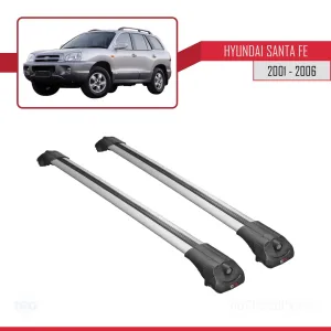 Hyundai Santa Fe (SM) 2001-2006 Arası ile uyumlu ACE-1 Ara Atkı Tavan Barı GRİ - Görsel 3
