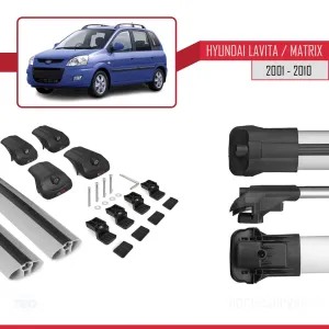 Hyundai Lavita / Matrix (FC) 2001-2010 Arası ile uyumlu ACE-1 Ara Atkı Tavan Barı GRİ - Görsel 5