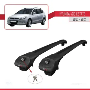 Hyundai İ30 SW 2007-2012 Arası ile uyumlu ACE-1 Ara Atkı Tavan Barı SİYAH - Görsel 4