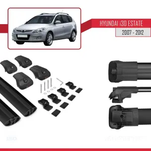 Hyundai İ30 SW 2007-2012 Arası ile uyumlu ACE-1 Ara Atkı Tavan Barı SİYAH - Görsel 5