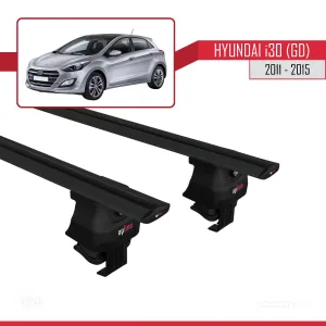 Hyundai i30 (GD) 2011-2015 Arası ile uyumlu ACE-4 Ara Atkı Tavan Barı SİYAH - Görsel 4