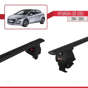 Hyundai i30 (GD) 2011-2015 Arası ile uyumlu ACE-4 Ara Atkı Tavan Barı SİYAH - Görsel 5