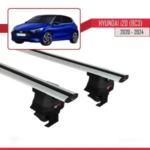 Hyundai i20 (BC3) 2020 ve Sonrası ile uyumlu ACE-4 Ara Atkı Tavan Barı GRİ thumb 4