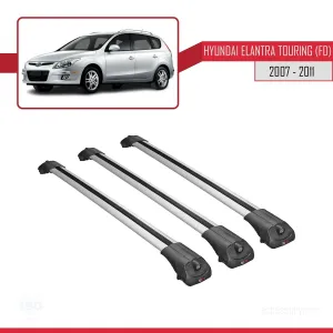 Hyundai Elantra Touring (FD) 2007-2011 Arası ile uyumlu ACE-1 Ara Atkı Tavan Barı GRİ 3 ADET BAR - Görsel 3