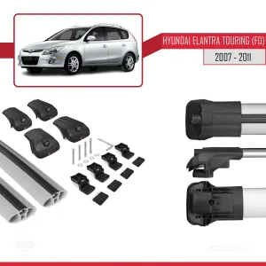 Hyundai Elantra Touring (FD) 2007-2011 Arası ile uyumlu ACE-1 Ara Atkı Tavan Barı GRİ - Görsel 5