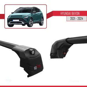 Hyundai BAYON (BC3 CUV) 2021 ve Sonrası ile uyumlu ACE-2 Ara Atkı Tavan Barı SİYAH - Görsel 5