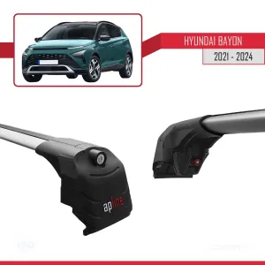 Hyundai BAYON (BC3 CUV) 2021 ve Sonrası ile uyumlu ACE-2 Ara Atkı Tavan Barı GRİ - Görsel 5