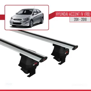 Hyundai Accent IV (RB) Sedan 2011-2018 Arası ile uyumlu ACE-4 Ara Atkı Tavan Barı GRİ thumb 2