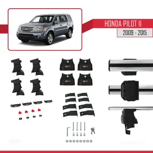 Honda Pilot II 2009-2015 Arası ile uyumlu ACE-4 Ara Atkı Tavan Barı GRİ thumb 4