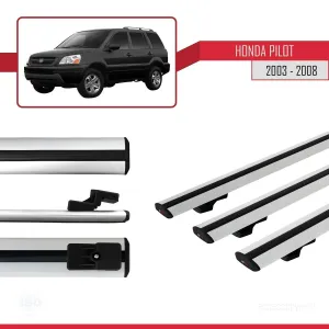 Honda Pilot 2003-2008 Arası ile uyumlu Basic Model Ara Atkı Tavan Barı GRİ 3 ADET thumb 3
